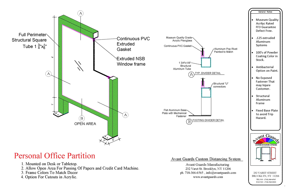 Personal Office Partition CAD