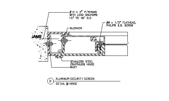 Aluminum Security Screen Cad