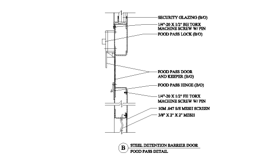 Avant Steel Detention Barrier Door CAD